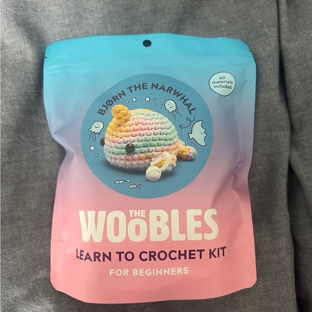 The Woobles Crochet Kit - Bjorn the Narwhal